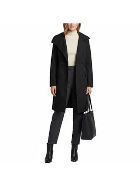 BEDO Black Double-Breasted Coat Women’s Elegant Jacket